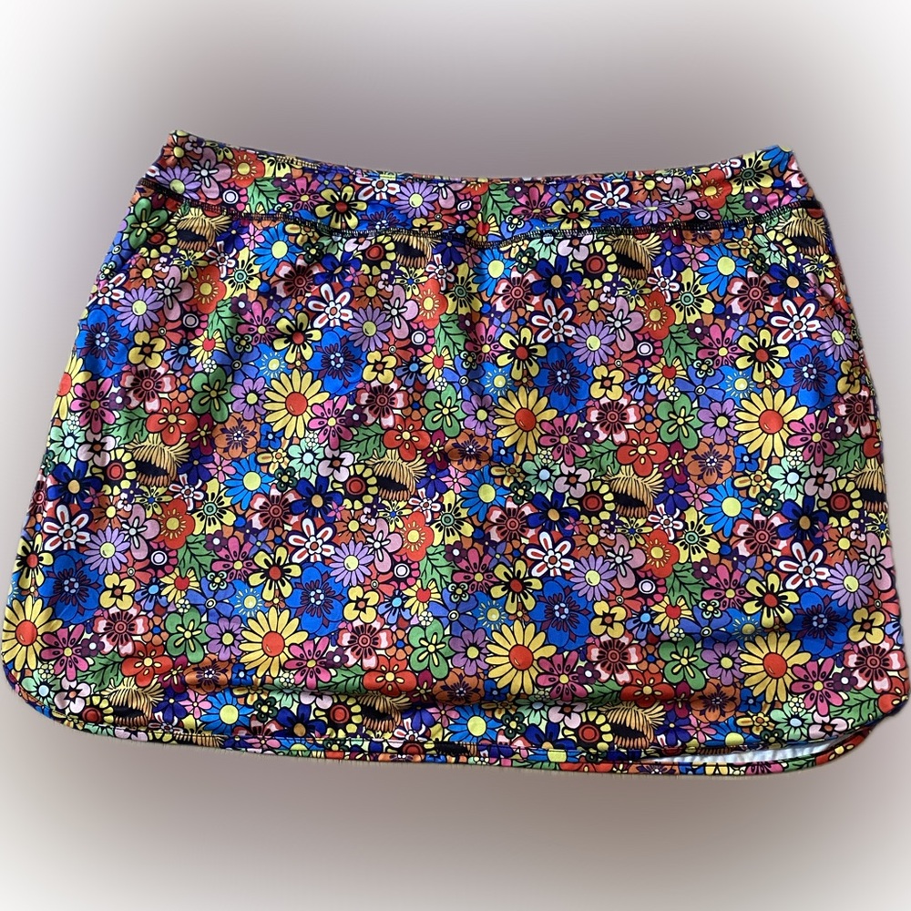 Floral Lightweight Golf/Sport Skirt with Built-in Shorts—2XL-NWT
